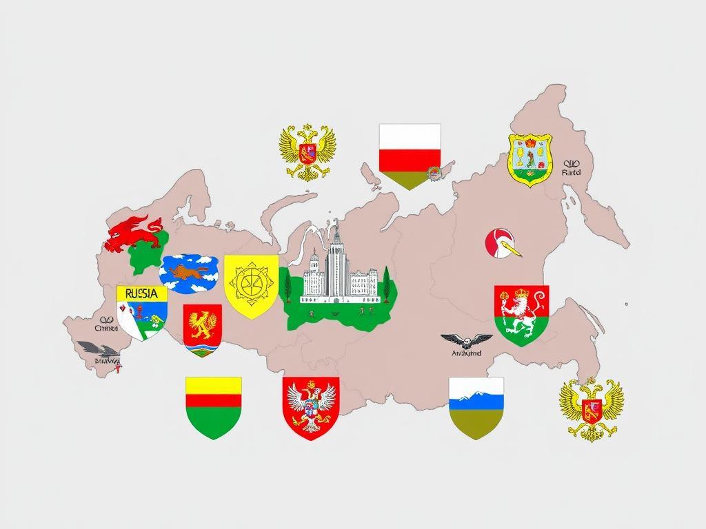 Coats of Arms of Cities in Russiaфото