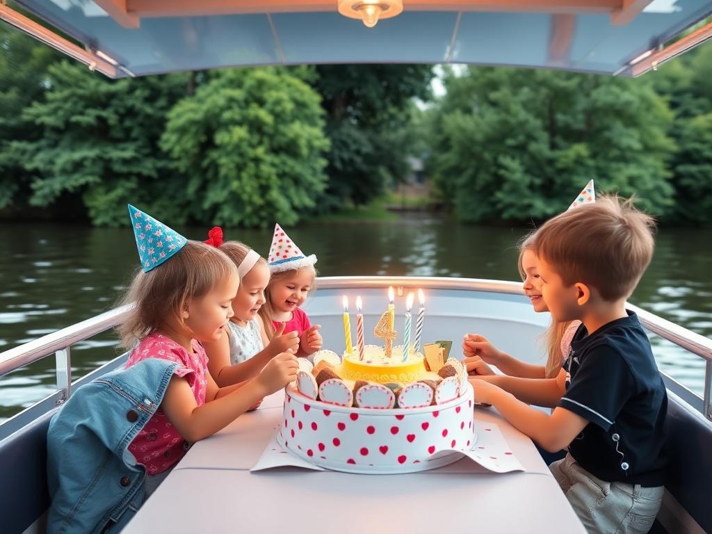 Children's birthday on the riverboatфото