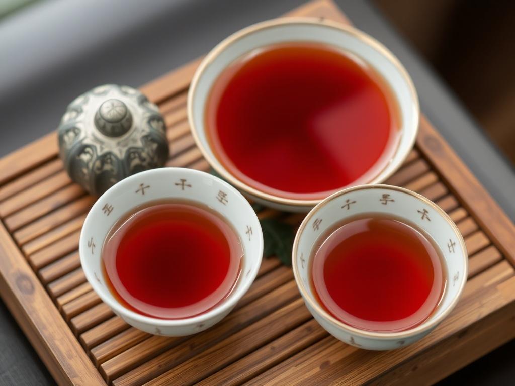 Pu-erh tea sets with porcelain bowls Pu-erh tea sets with porcelain bowlsфото